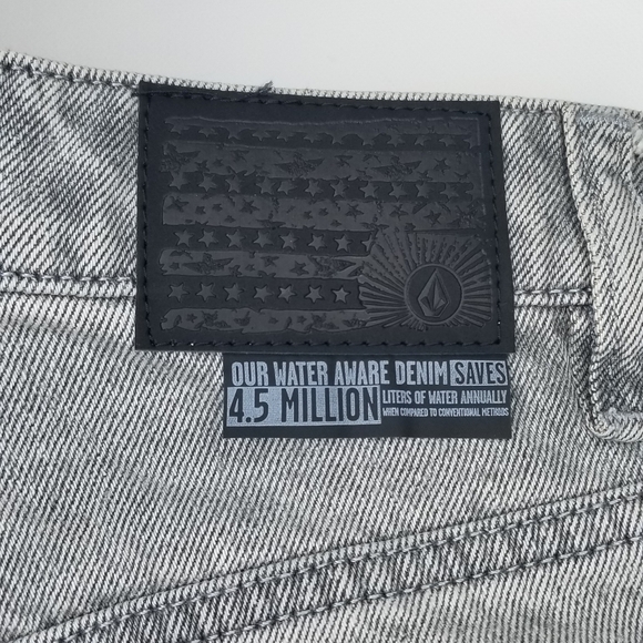 VOLCOM WEELLOW JEANS Loose Fit Pant Light Grey Denim - Picture 7 of 14